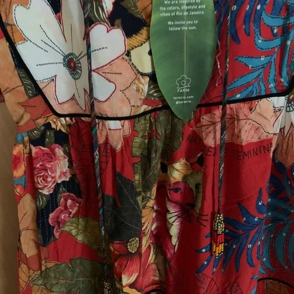 Farm rio Bordado Flores midi dress - Picture 5 of 7